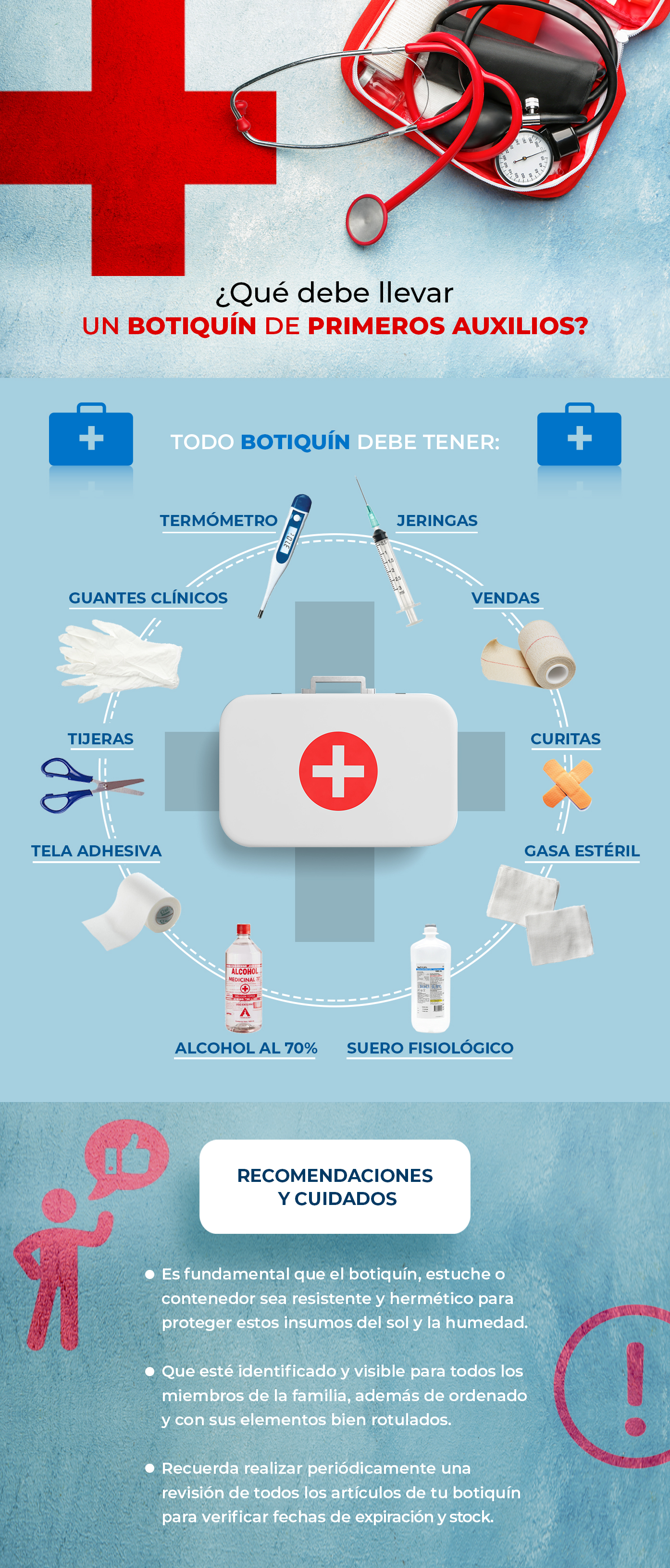 Botiquín de primeros auxilios: ¿Qué debe tener? - Tiempo En Casa - Salud 