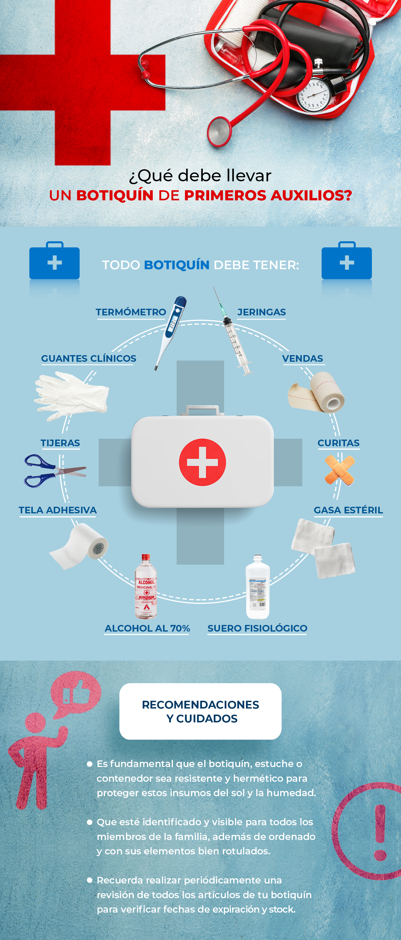 Todo lo que debe contener un botiquín de primeros auxilios - La Tercera
